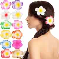 Amazon | SEWACC ハイビスカス 髪飾り ヘアクリップ 個セット